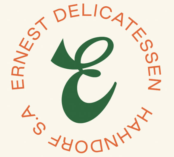 Ernest Delicatessen Hahndorf S.A. circular logo
